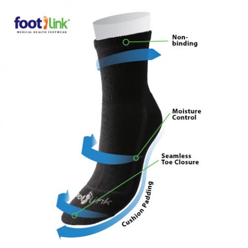 Seamless Cotton Socks (3/4 Crew) - Diabetic Socks For Men & Women Seamless Cotton Socks (3/4 Crew) - Diabetic Socks For Men & Women